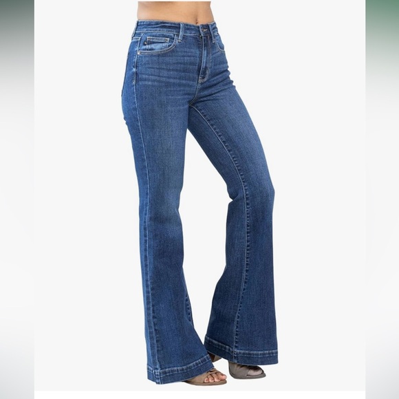 Judy Blue High Waist Hem Flare Leg Jeans Women’s 1/25 - Picture 3 of 15
